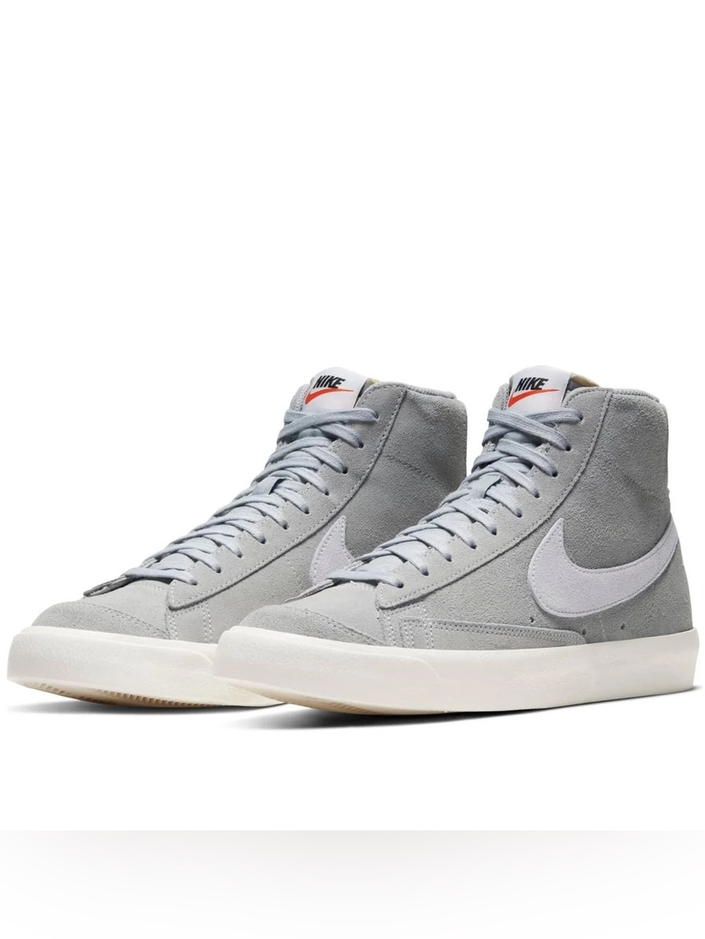 Nike Blazer Mid ‘77 Suede Gray White High Top Sneakers Big Kids Size 6 Wmn 7.5